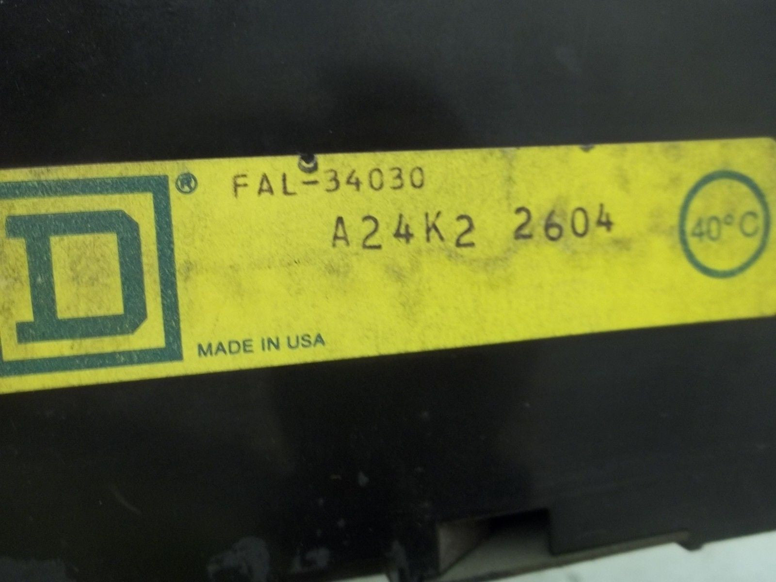 SQUARE D FAL-34030 CIRCUIT BREAKER *USED*