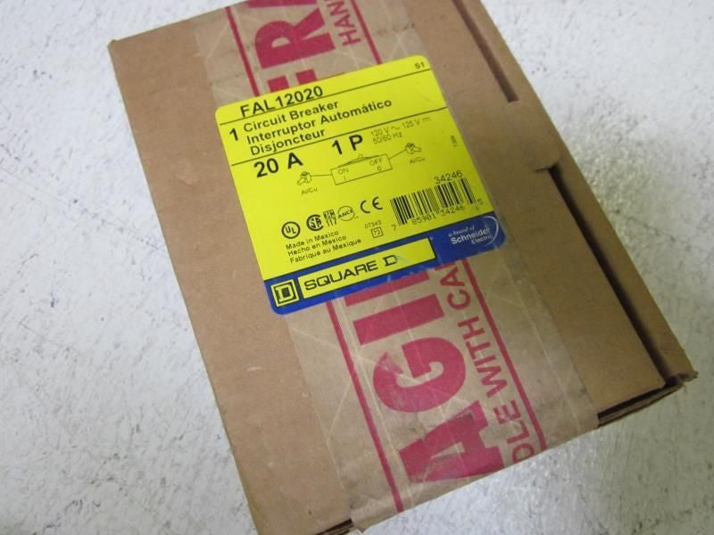 SQUARE D FAL12020 20A 1P CIRCUIT BREAKER *NEW IN BOX*