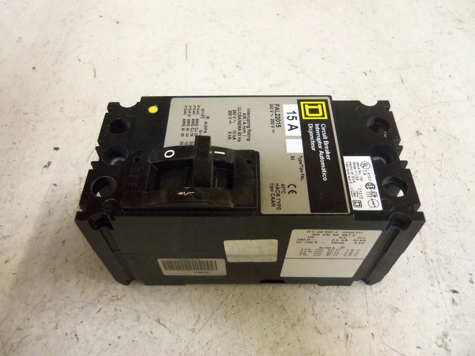SQUARE D FAL22015 CIRCUIT BREAKER *NEW NO BOX*