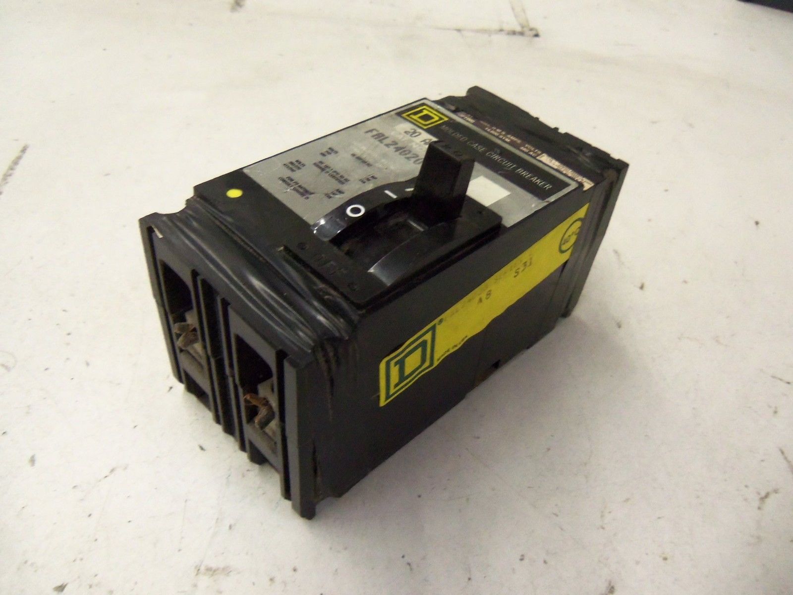 SQUARE D FAL24020 CIRCUIT BREAKER *USED*