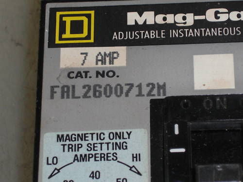 SQUARE D FAL2600712M CIRCUIT BREAKER *USED*