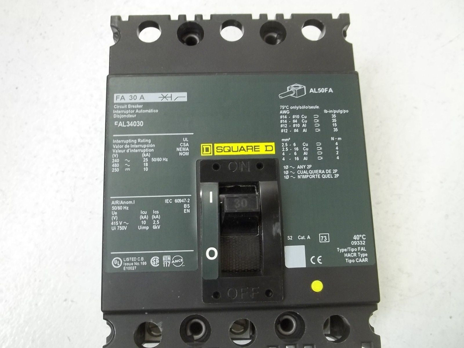 SQUARE D FAL34030 CIRCUIT BREAKER *NEW IN BOX*
