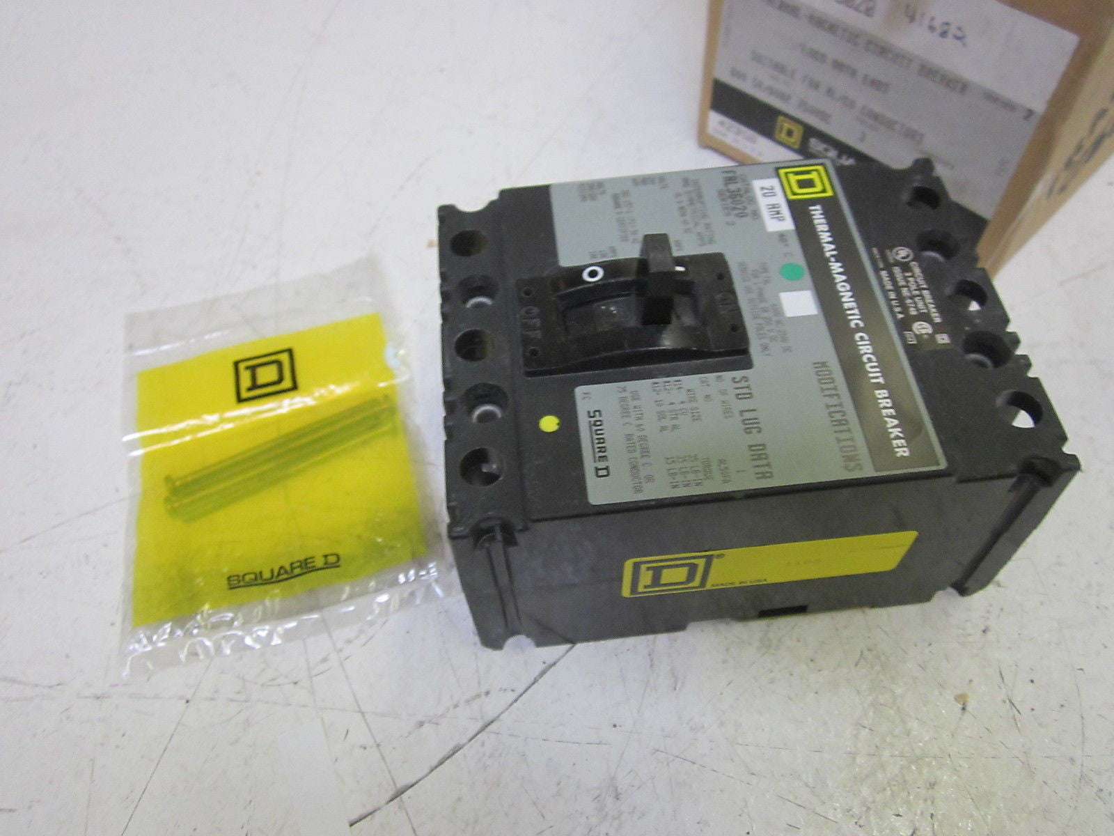 SQUARE D FAL36020 CIRCUIT BREAKER 3P 20A 600V *NEW IN BOX*
