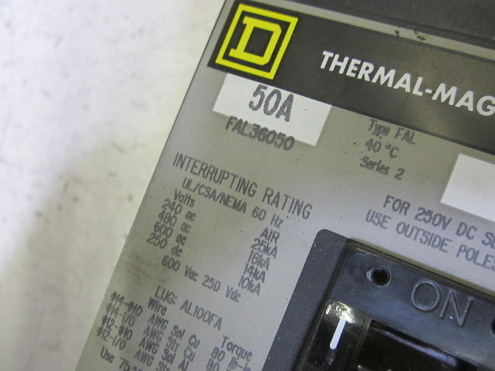 SQUARE D FAL36050 CIRCUIT BREAKER 50A*NEW NO BOX*