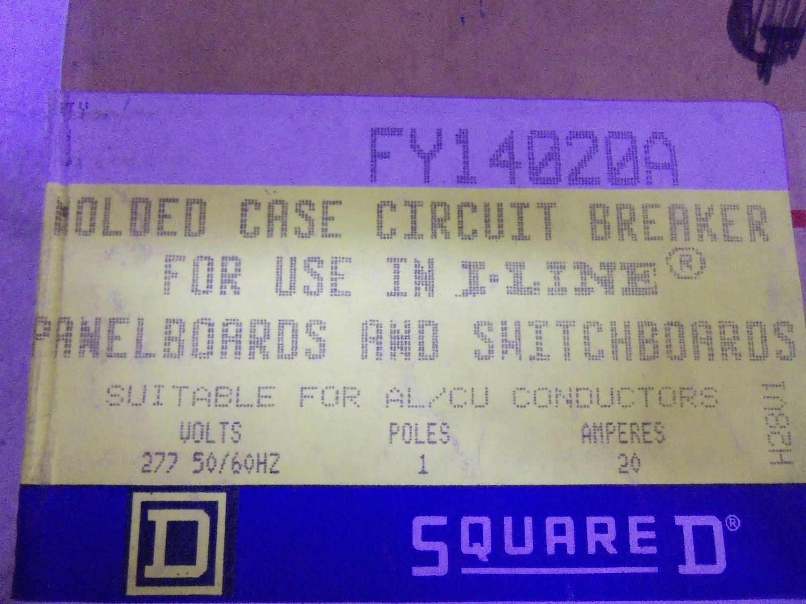SQUARE D FY14020A CIRCUIT BREAKER 20A *NEW IN BOX*