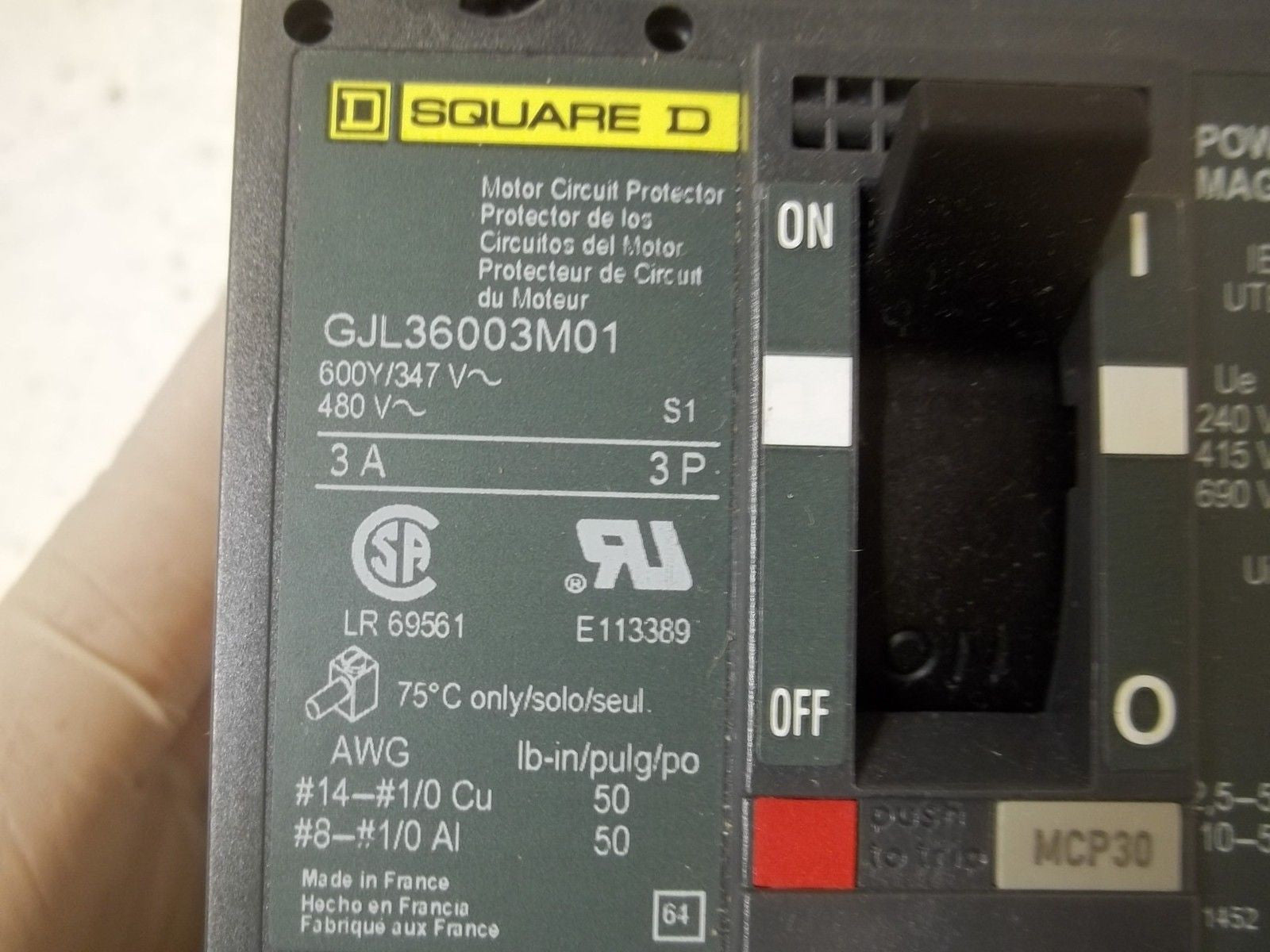 SQUARE D  GJL36003M01 CIRCUIT BREAKER 30A *NEW NO BOX*