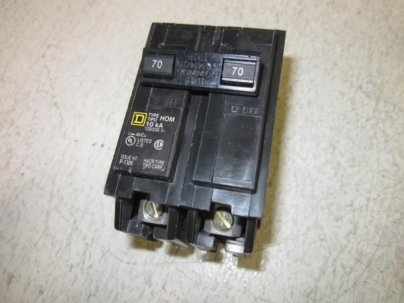 SQUARE D HOM270 CIRCUIT BREAKER 70A *USED*