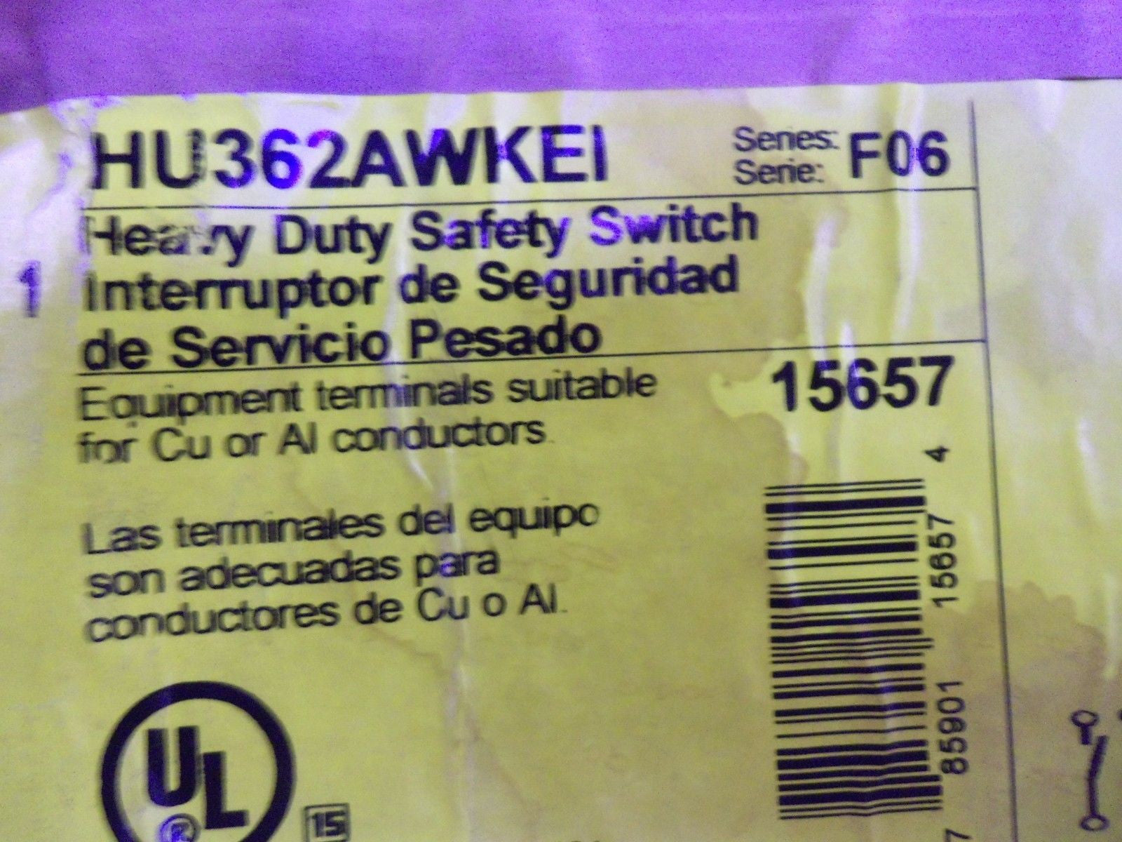 SQUARE D HU362AWKEI SAFETY SWITCH *NEW IN BOX*