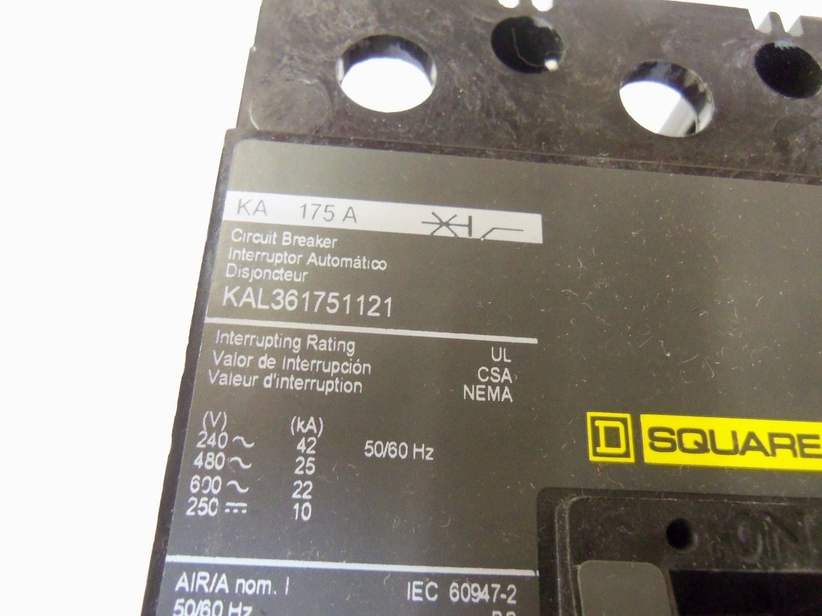 SQUARE D KAL361751121 CIRCUIT BREAKER *NEW NO BOX*