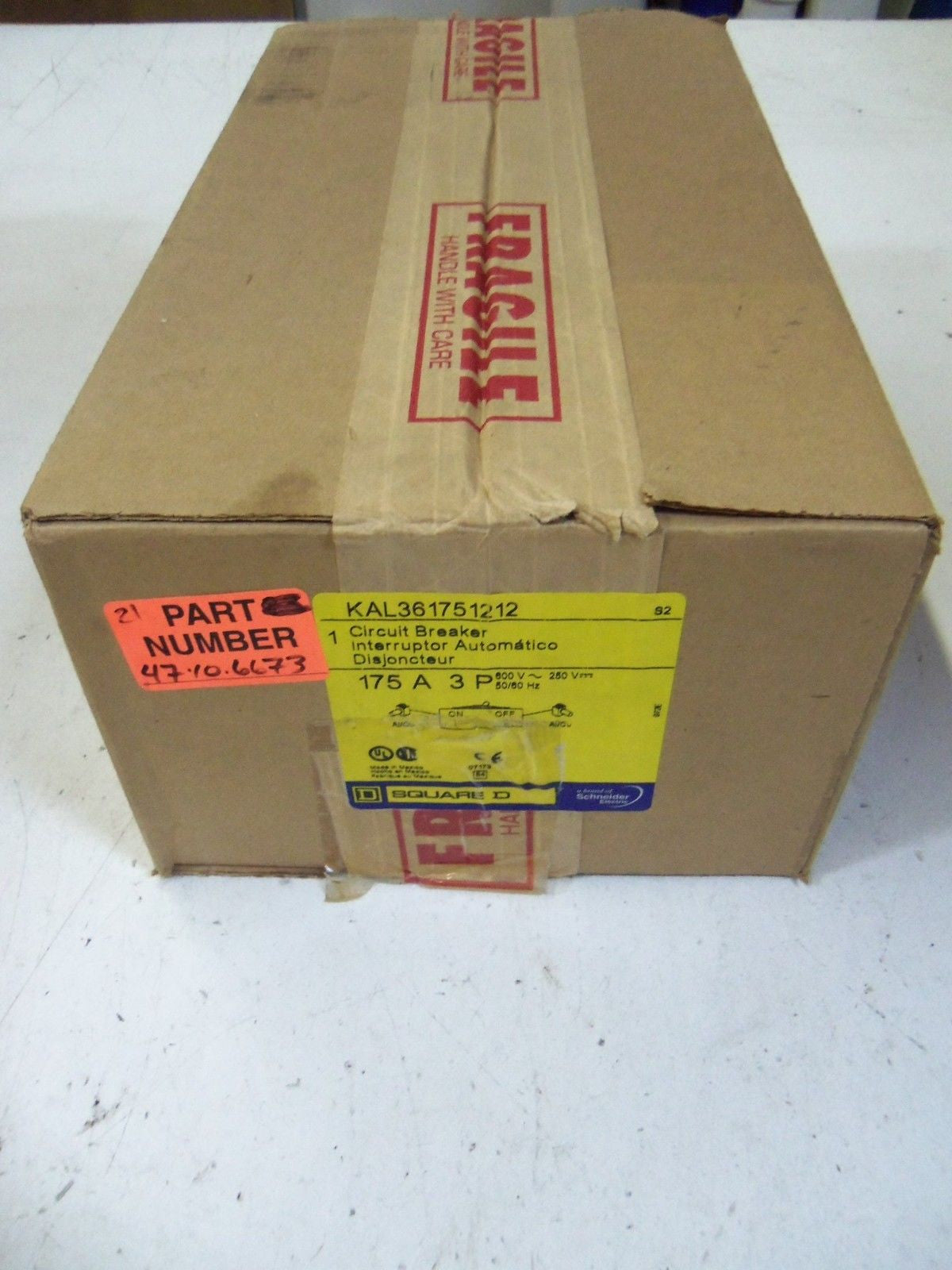 SQUARE D KAL361751212 CIRCUIT BREAKER *FACTORY SEALED*