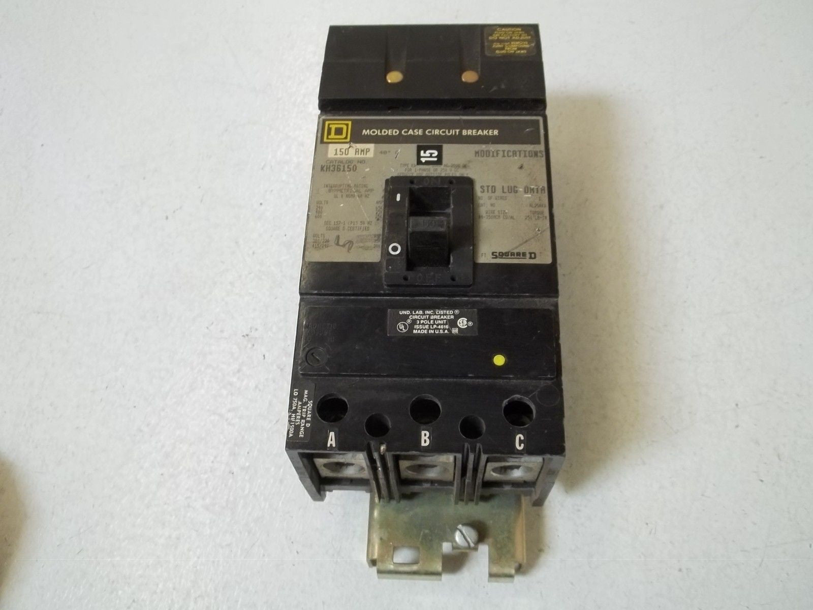 SQUARE D KH36150 CIRCUIT BREAKER *USED*