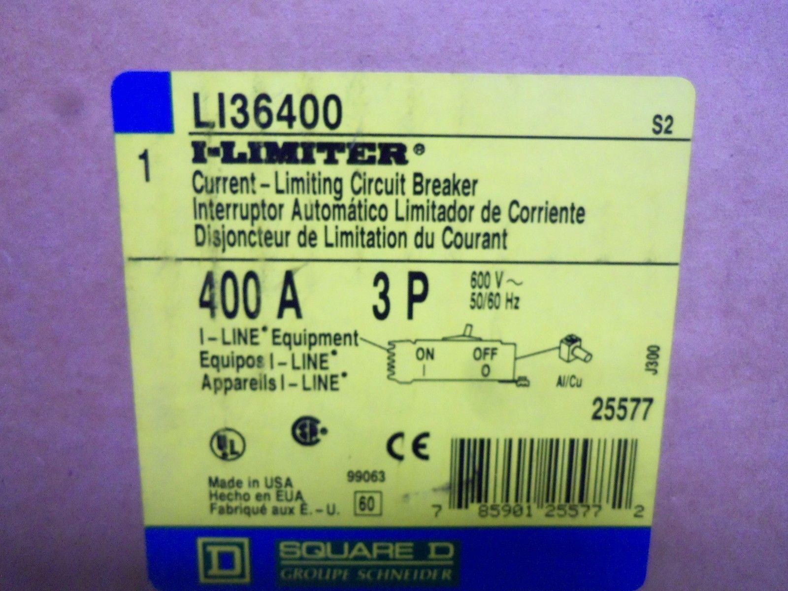 SQUARE D LI36400 CIRCUIT BREAKER *NEW IN BOX*