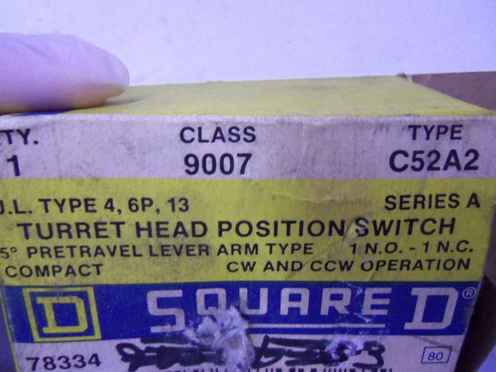 SQUARE D LIMIT SWITCH 9007-C52A2 *NEW IN BOX*