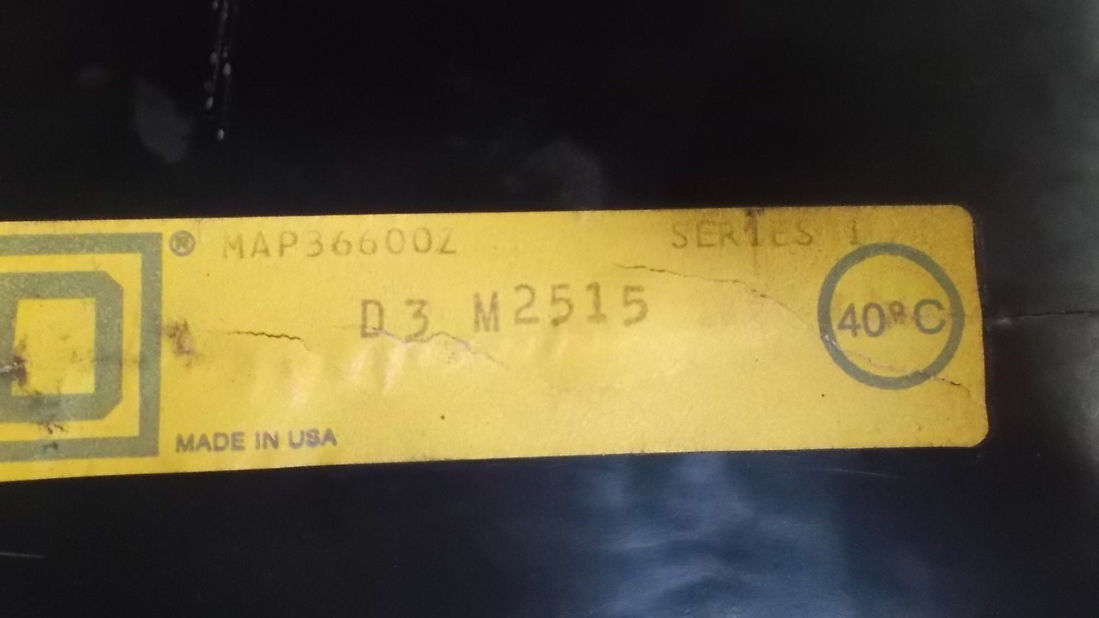 SQUARE D MAP36600Z CIRCUIT BREAKER *USED*