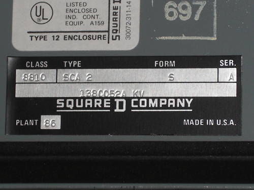 SQUARE D 8810-SCA2 OVERLOAD RELAY THERMAL UNIT *NEW NO BOX*