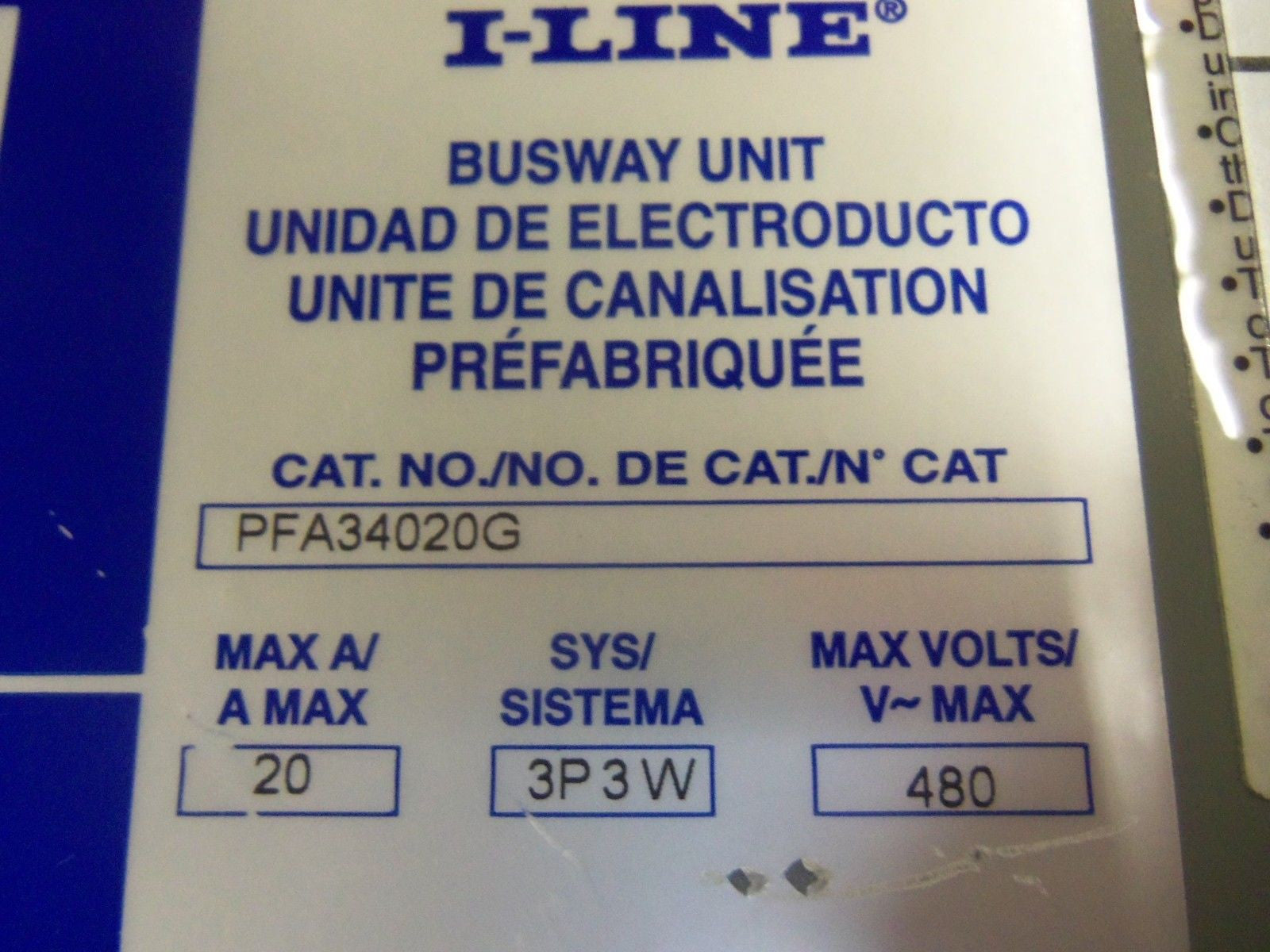 SQUARE D PFA34020G BUSSWAY SWITCH *NEW NO BOX*