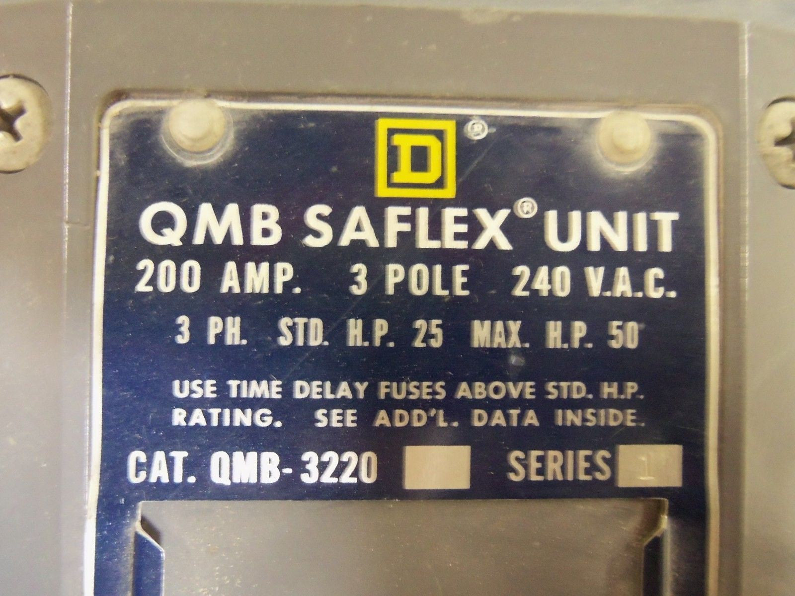 SQUARE D QMB-3220 SWITCH *USED*