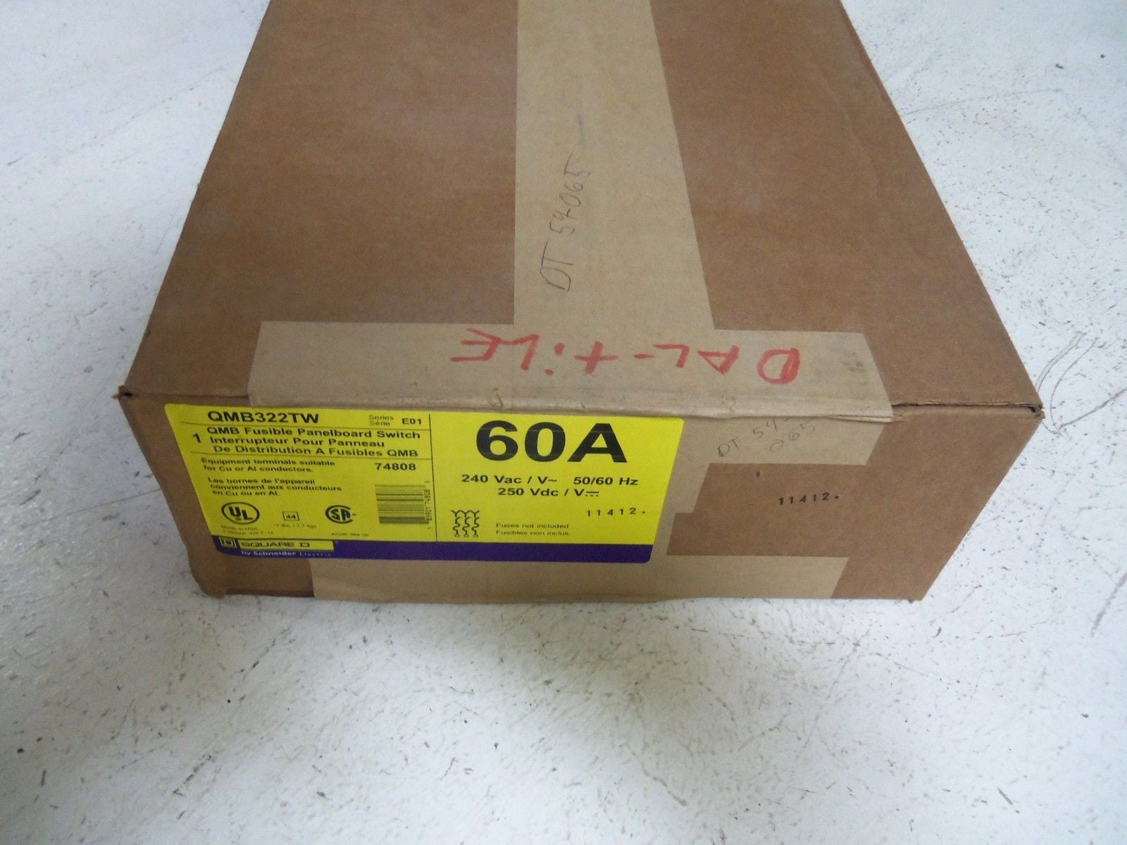 SQUARE D QMB322TW SAFETY SWITCH *SEALED*