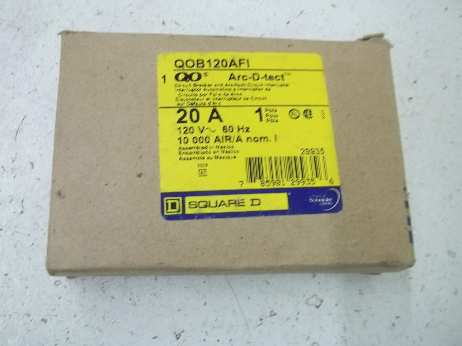 SQUARE D QOB120AFI CIRCUIT BREAKER *NEW IN BOX*