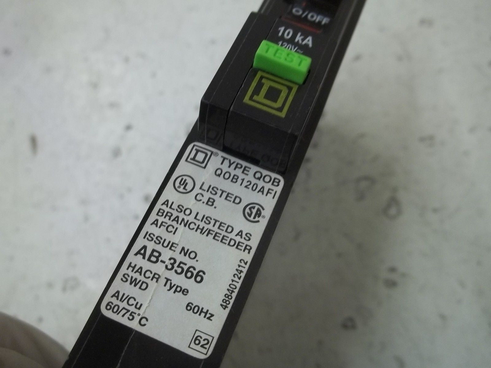 SQUARE D QOB120AFI CIRCUIT BREAKER *NEW IN BOX*
