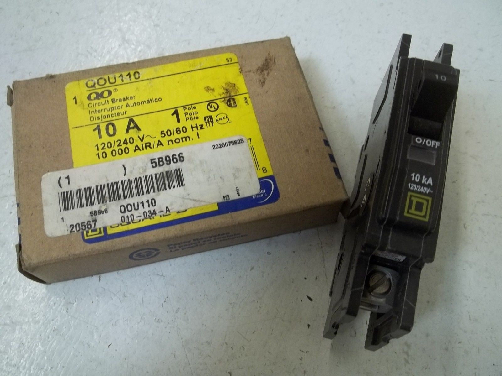 SQUARE D QOU110 CIRCUIT BREAKER 10A *NEW IN BOX*