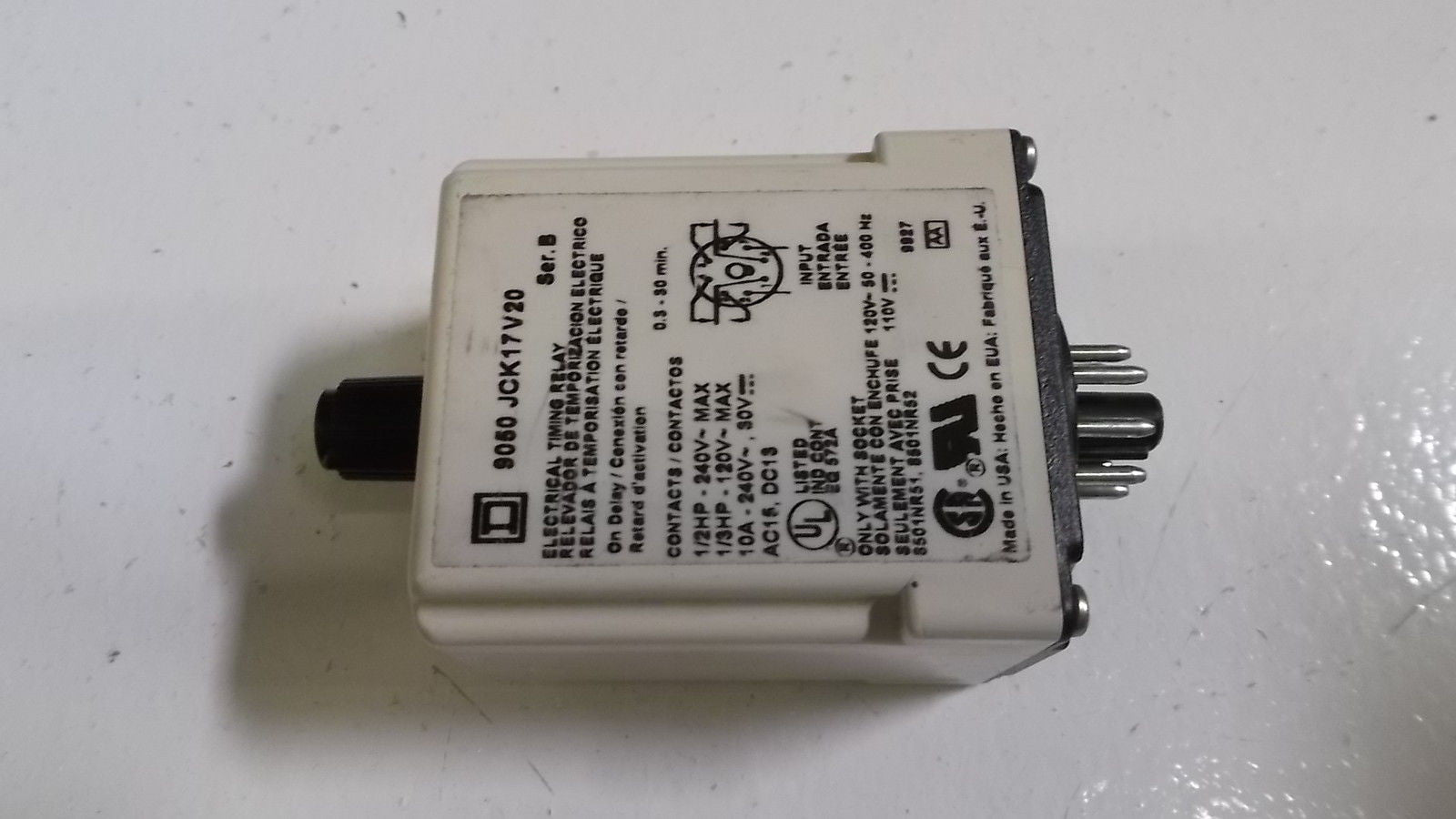 SQUARE D RELAY 9050 JCK17V20 *USED*
