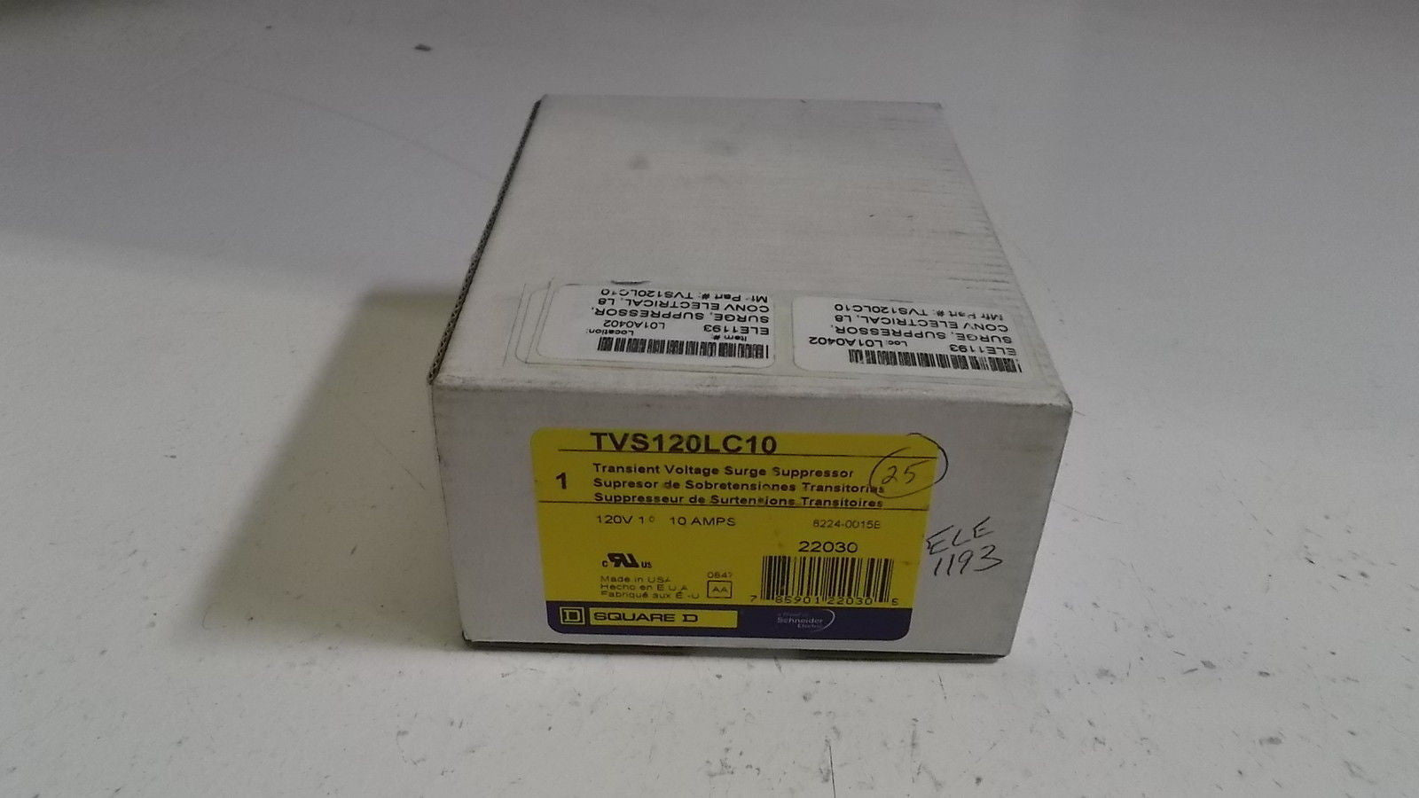 SQUARE D SURGELOGIC SURGE PROTECTIVE DEVICE TVS120LC10 *NEW IN BOX*