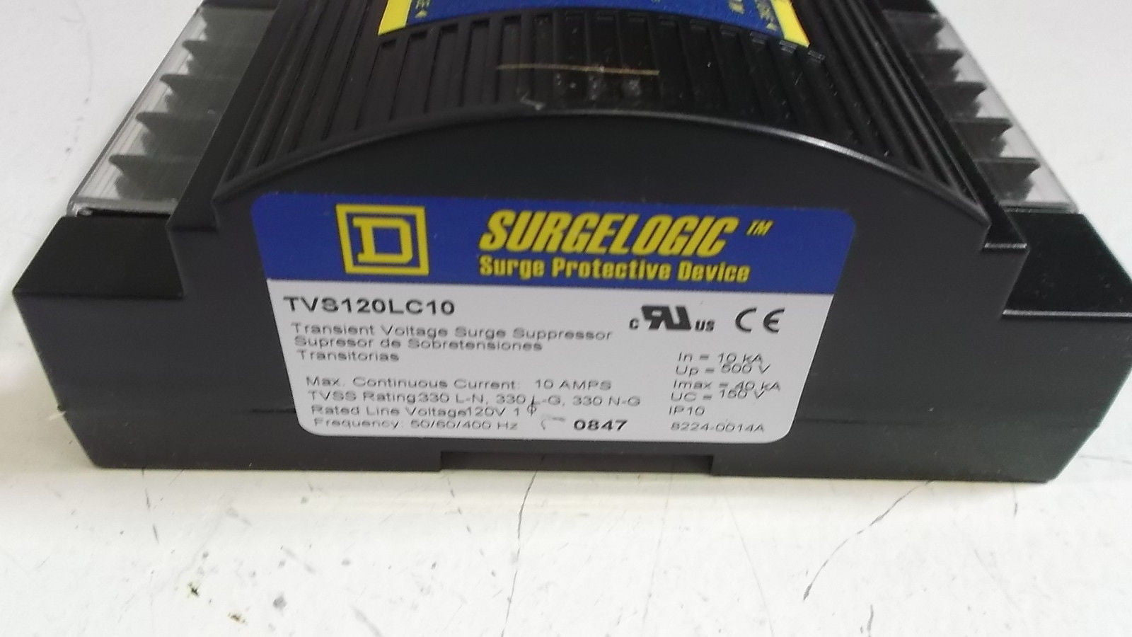 SQUARE D SURGELOGIC SURGE PROTECTIVE DEVICE TVS120LC10 *NEW IN BOX*