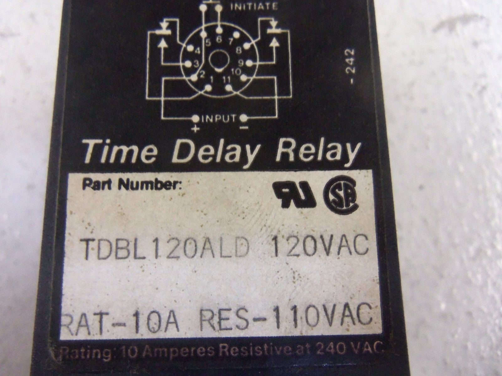 SSAC TDBL120ALD TIME DELAY RELAY *USED*