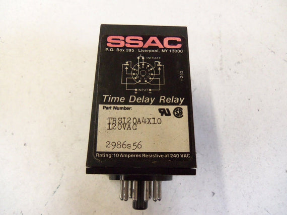 SSAC TIME DELAY RELAY TRS120A4X10 *USED*