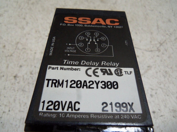 SSAC TRM120A2Y300 TIME DELAY RELAY *NEW IN BOX*