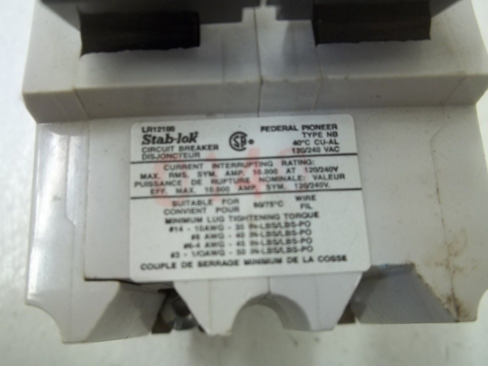 STAB-LOK NB240 CIRCUIT BREAKER *USED*