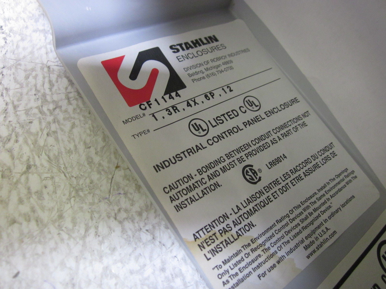 STAHLIN CF1144 FIBERGLASS ENCLOSURE *NEW IN BOX*