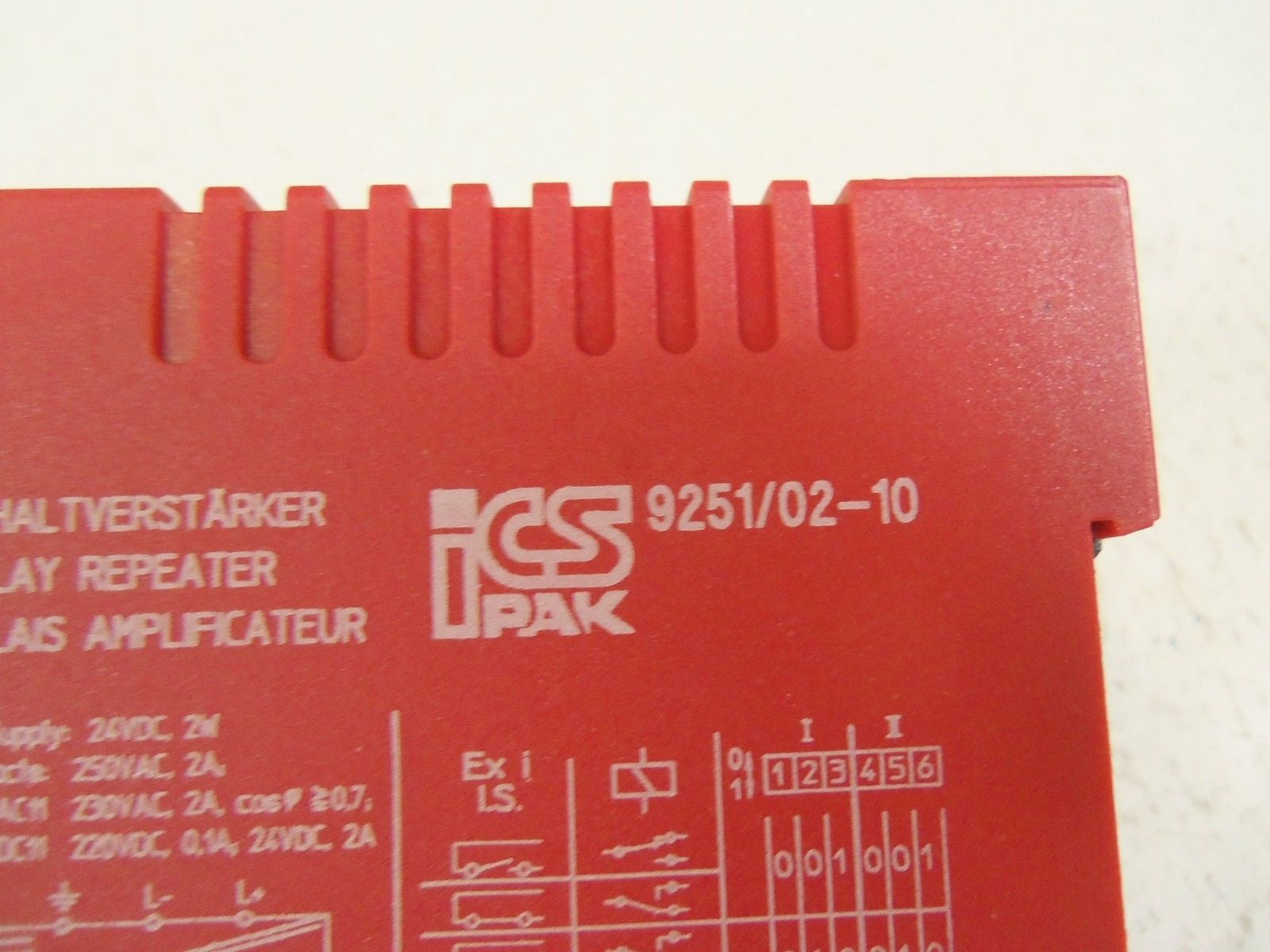 STAHL RELAY REPEATER 9251/02-10 *USED*