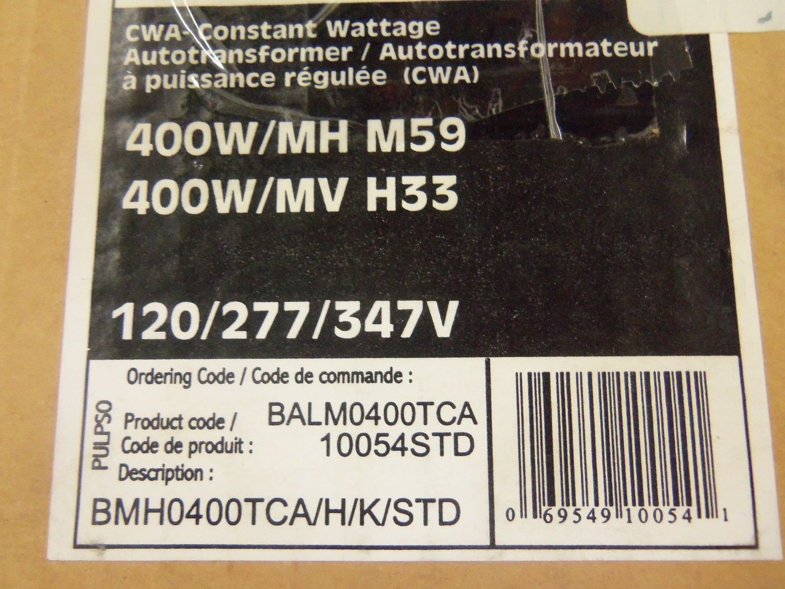 STANDARD BMH0400TCA/H/K/STD HIGH PRESSURE BALLAST KIT *NEW IN BOX*