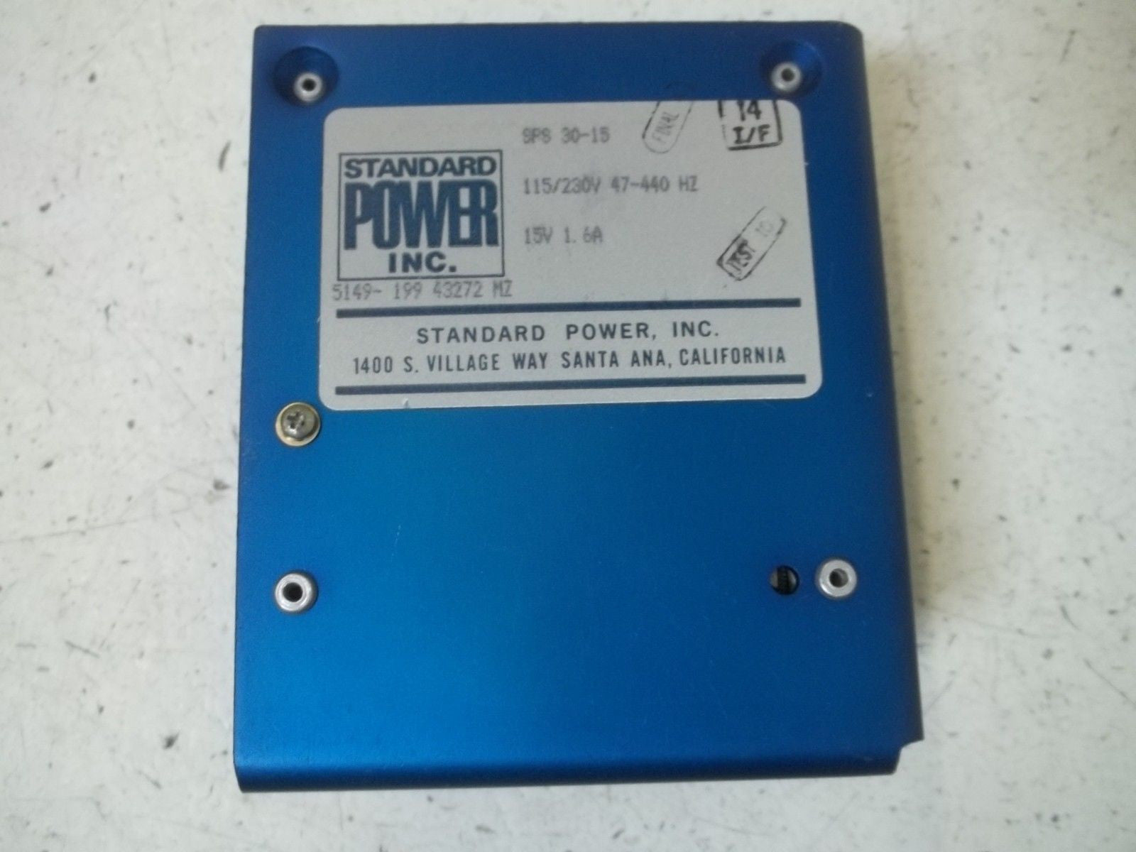 STANDAR POWER INC.  SPS30-15 POWER SUPPLY 15V 1.6A *NEW IN BOX*