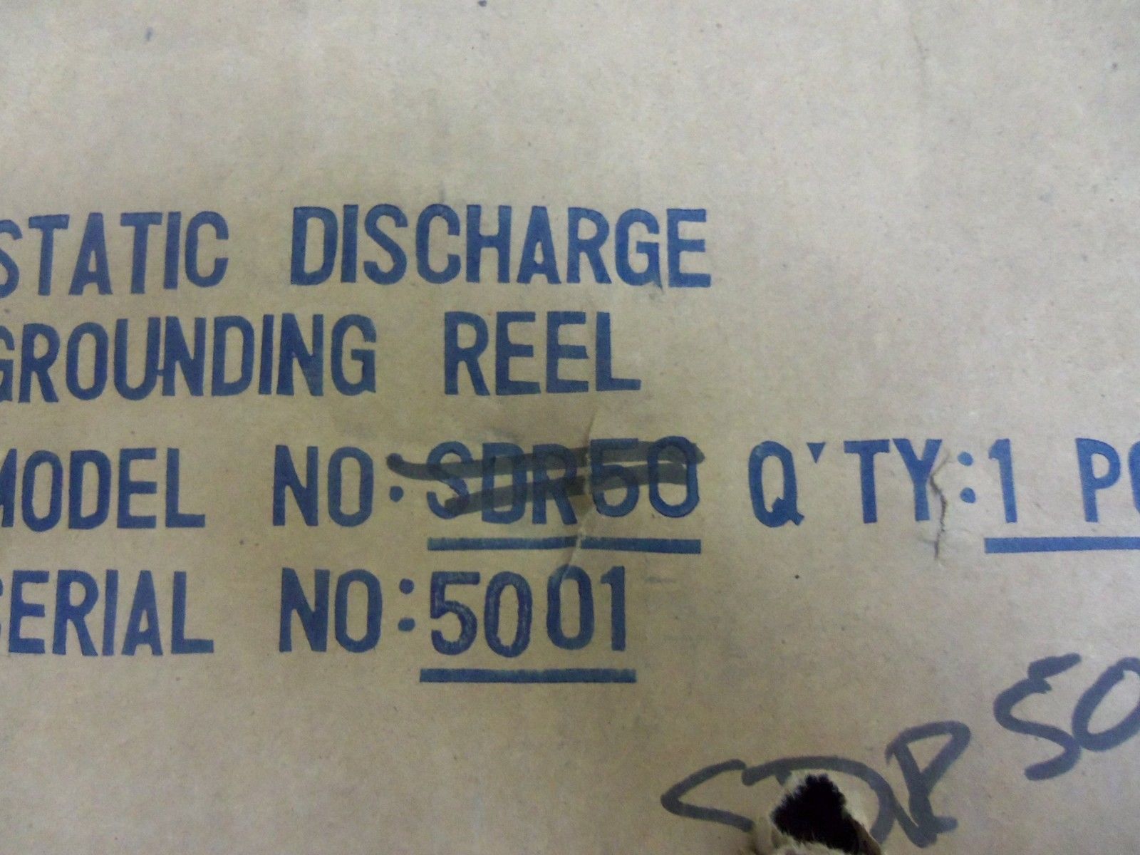 INDUSTRIAL ELECTRIC REELS SDR50 STATIC DISCHARGE GROUNDING REEL *NEW IN BOX*