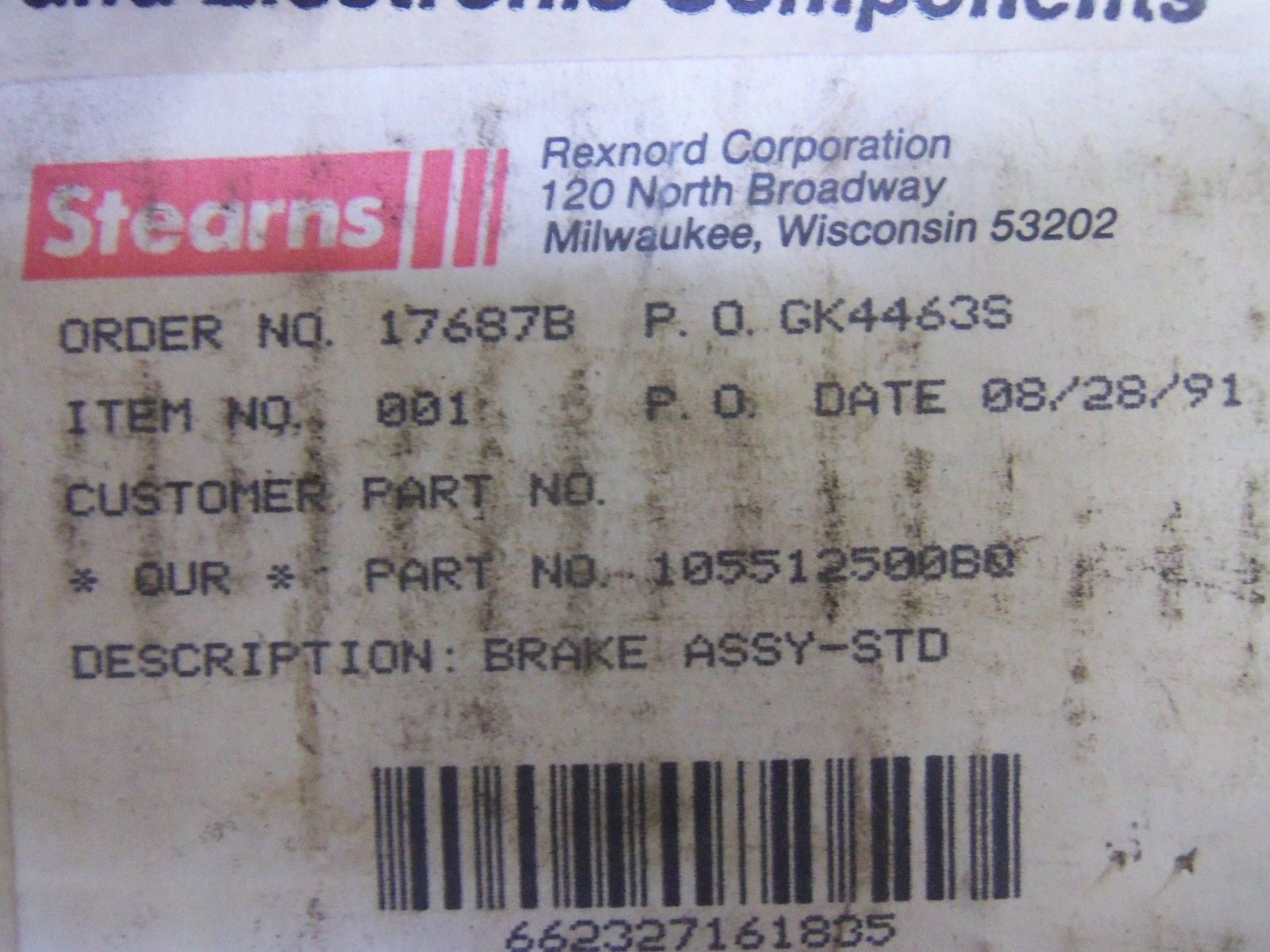 STEARNS 1055-125-00-BQ *NEW IN BOX*