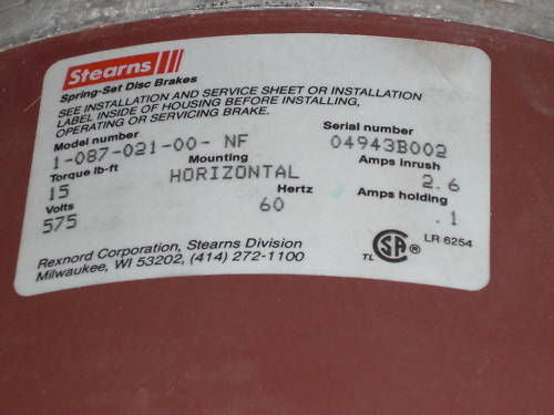 STEARNS SPRING-SET DISC BRAKES 1-087-021-00-NF *NEW IN BOX*