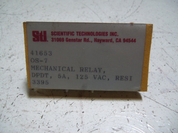 STI 41653 MEHCANICAL RELAY *USED*