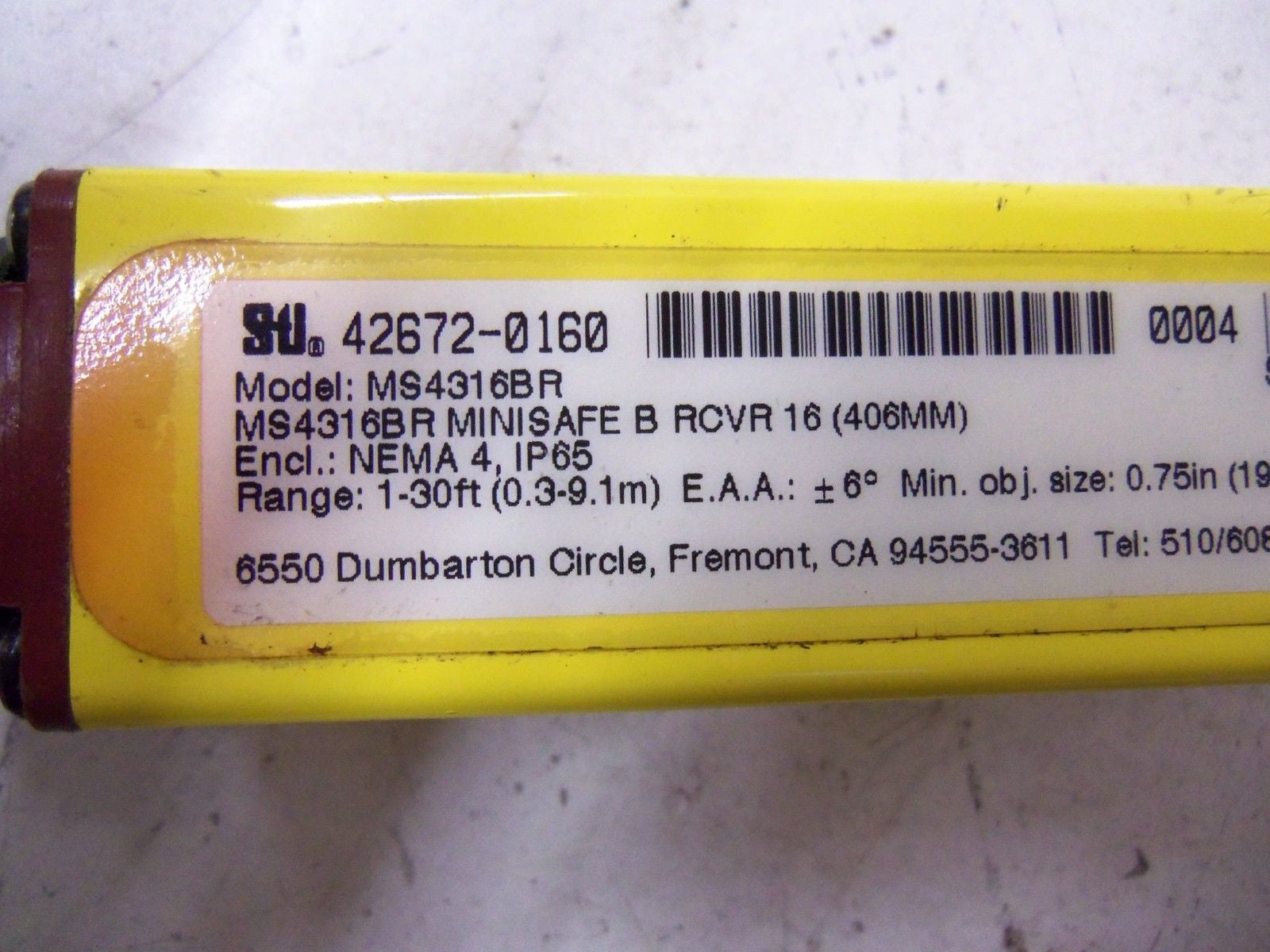 STI MINISAFE 42672-0160 RECEIVER BS4316BR 16" 1-30 FT *NEW NO BOX*