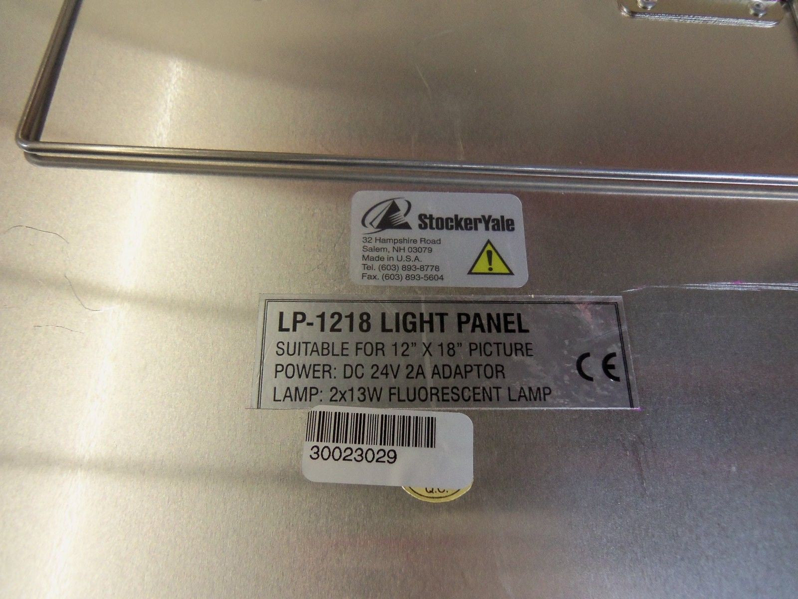 STOCKER YALE LP-1218 LIGHT PANEL *USED*