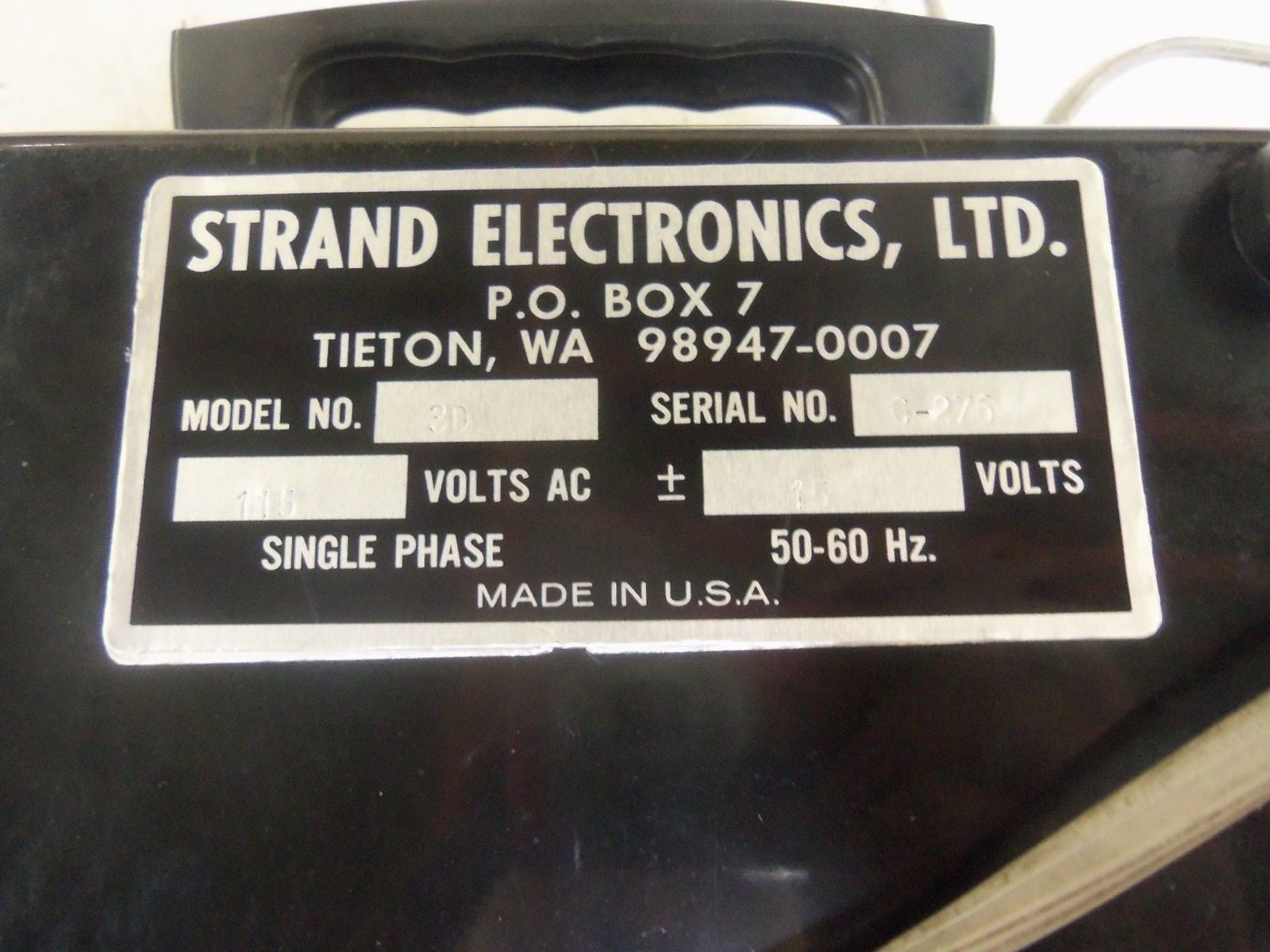 STRAND ELECTRONICS 3D GAUGE 0-00 MILLIGRAMS PER SQ. IN *USED*