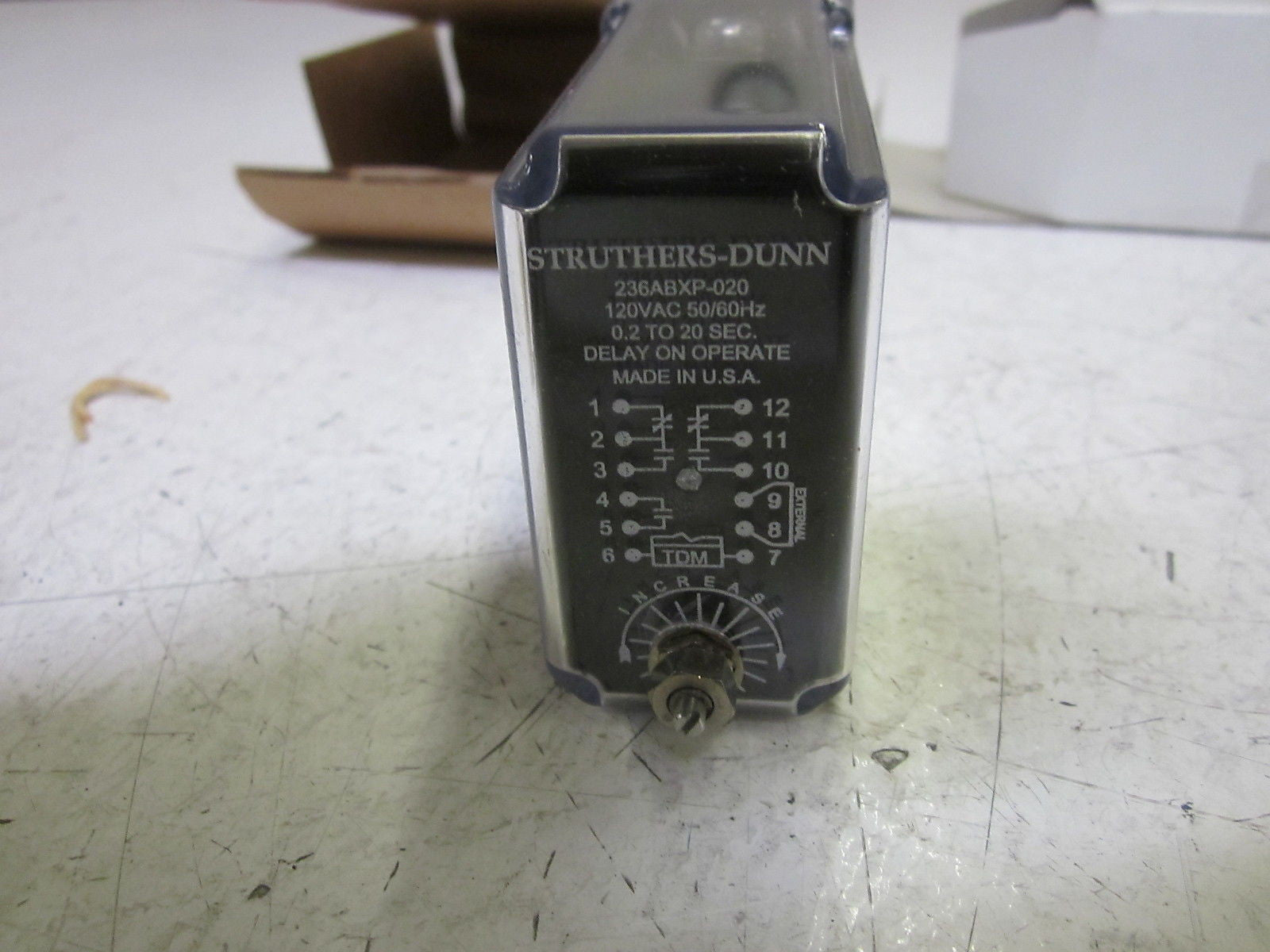 STRUTHERS-DUNN 236ABXP-020 TIME DELAY RELAY 0.2-20 SEC. 120VAC *NEW IN BOX*