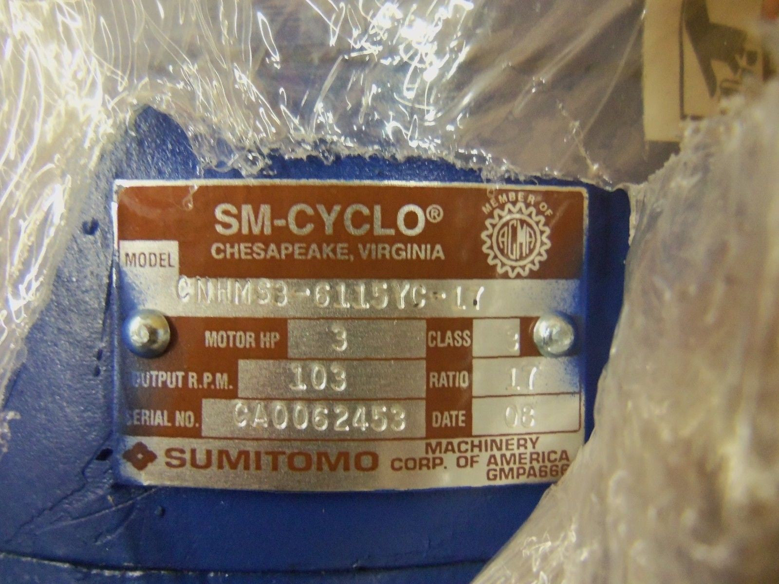 SUMITOMO CNHMS3-6115YC-1T GEAR REDUCER *NEW IN BOX*