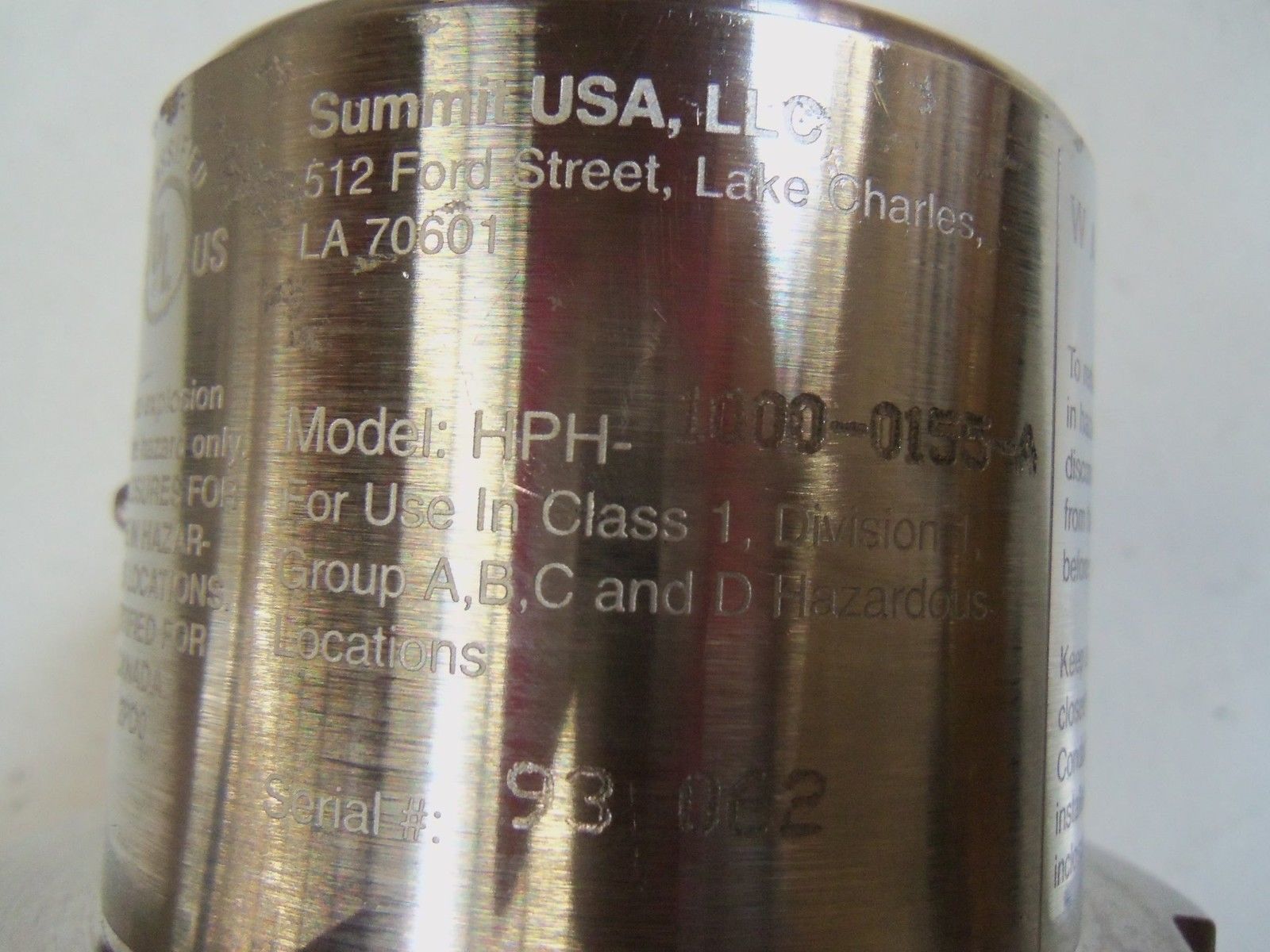 SUMMIT USA TEMPOSONIC SENSOR HPH-1000-0155-A *USED*