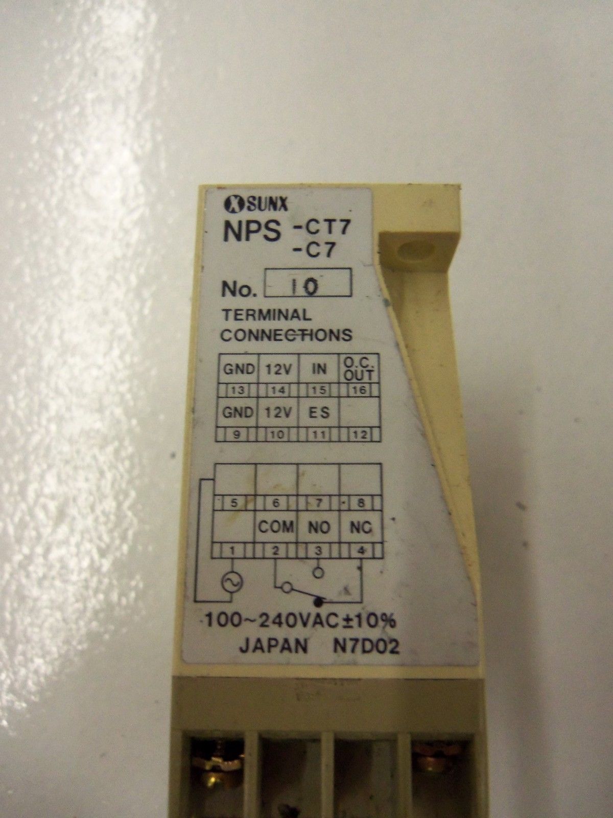 SUNX NPS-CT7-07 *USED*