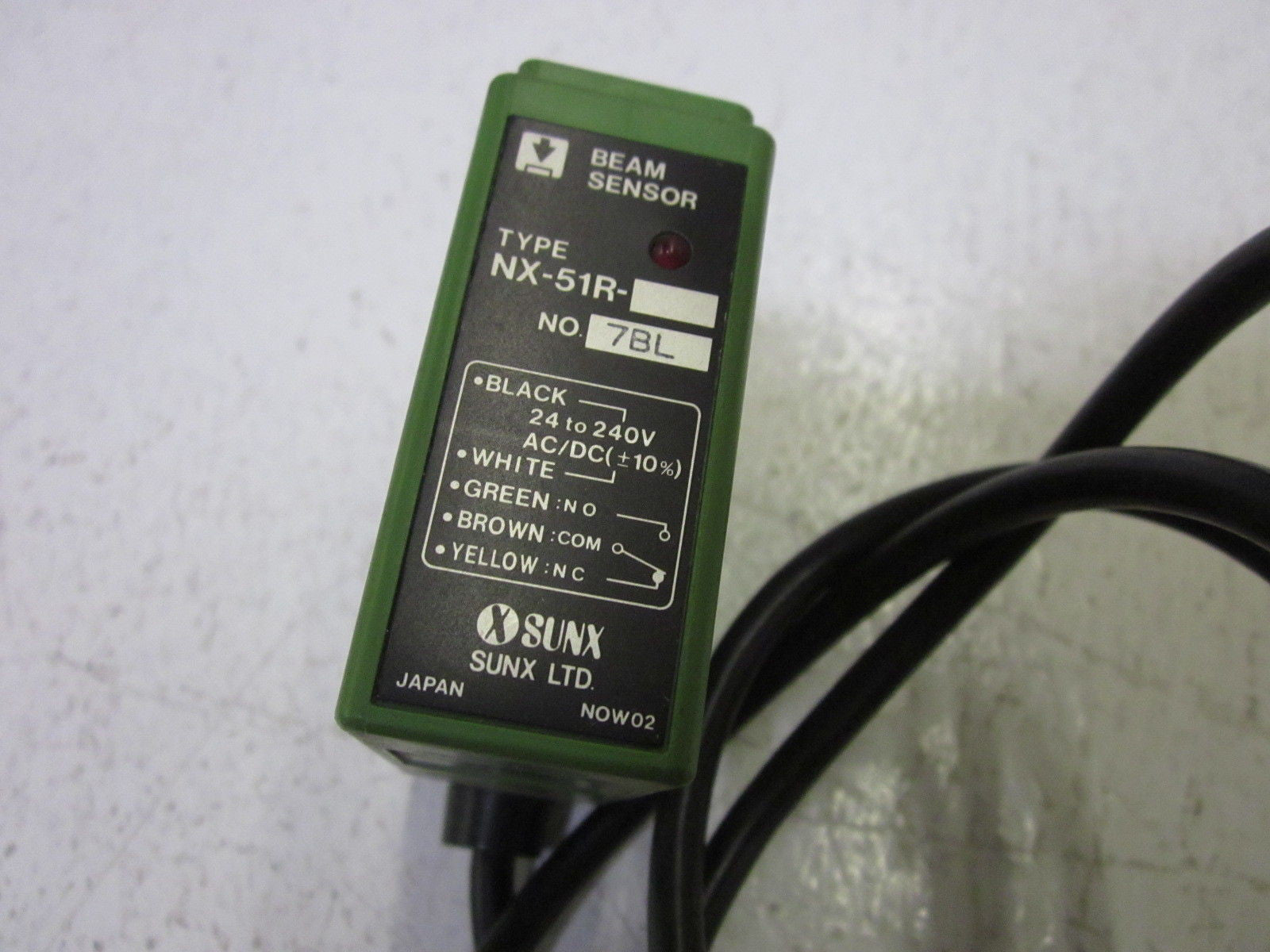 SUNX NX-51R-7BL PHOTOELECTRIC BEAM SENSOR SWITCH *USED*