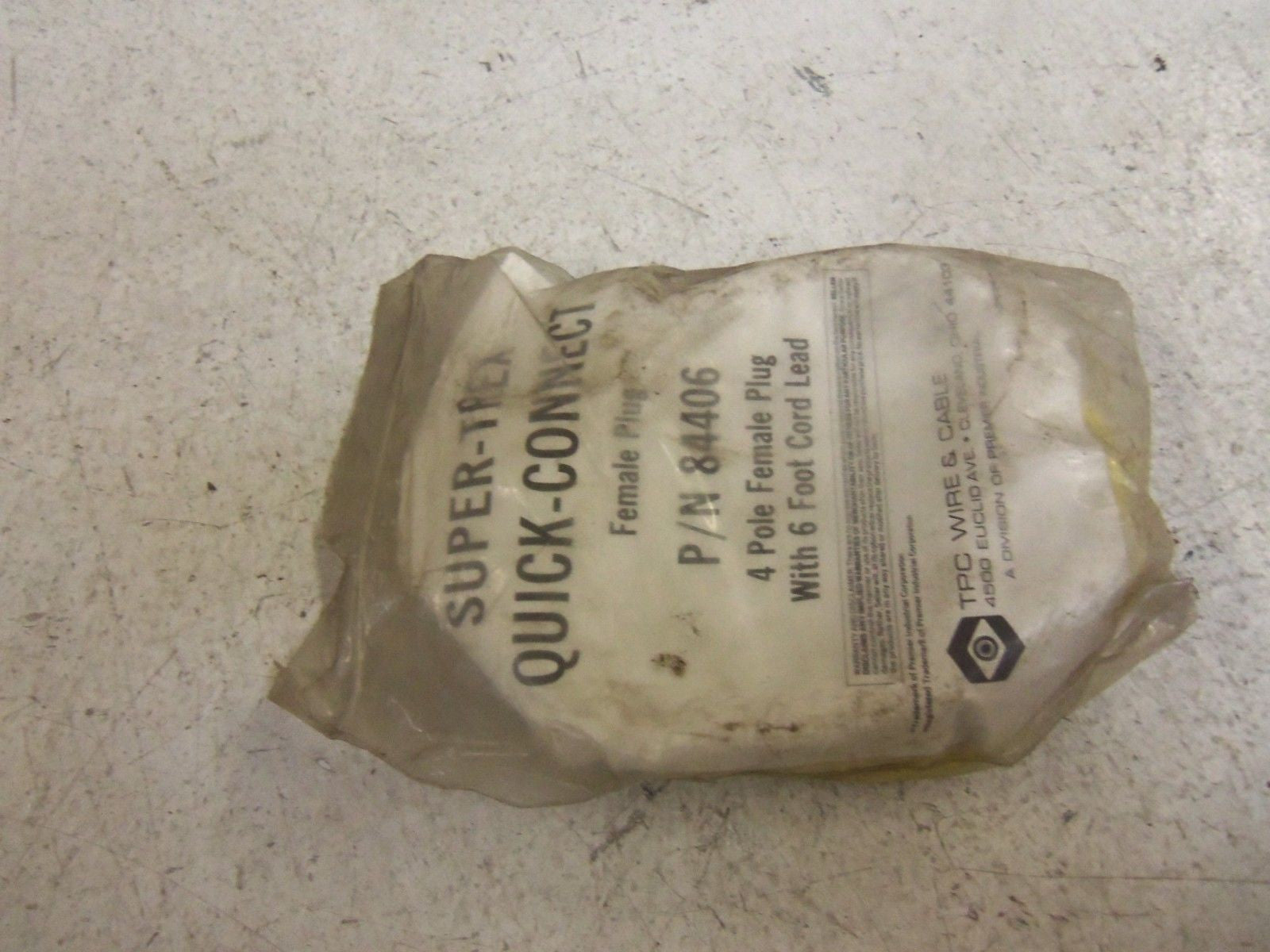 TPC WIRE & CABLE SUPER-TREX QUICK-CONNECT 84406 CABLE *NEW IN FACTORY BAG*