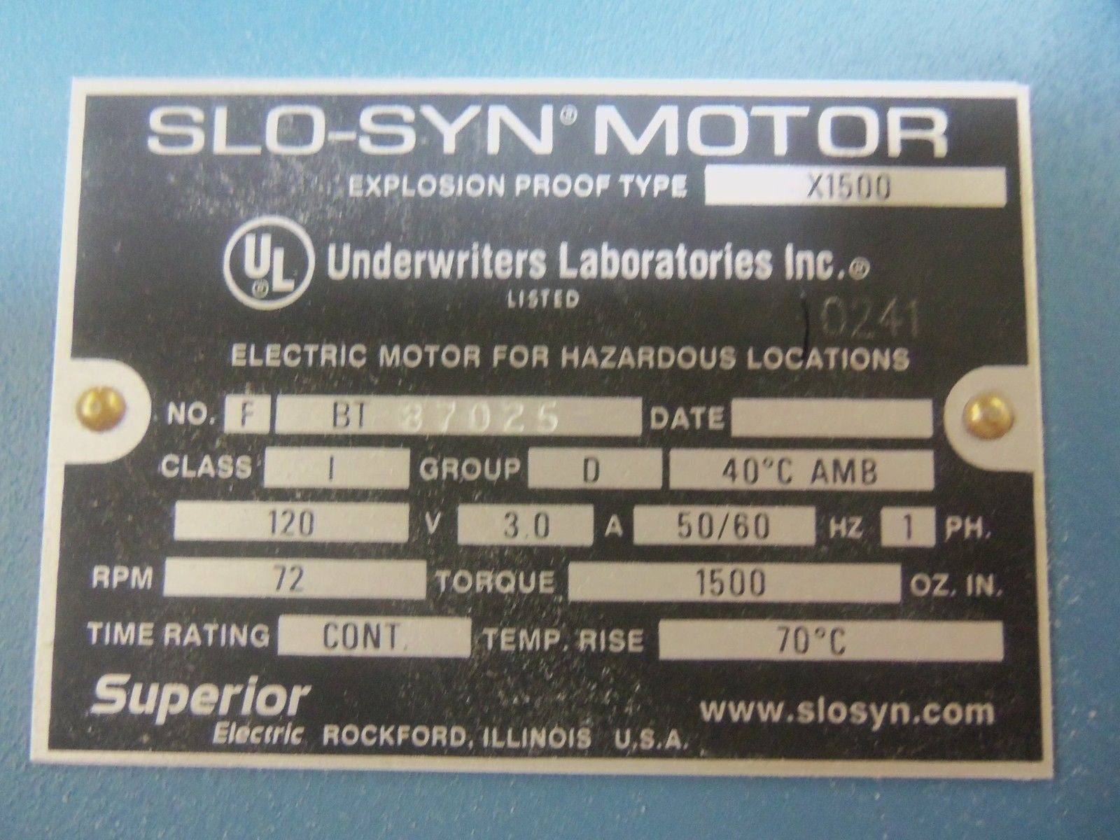 SUPERIOR ELECTRIC FBT87025 *USED*